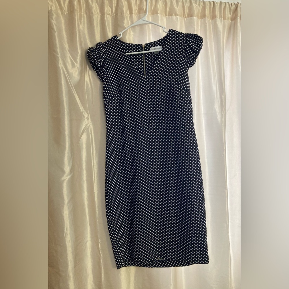Black and white polka dots Calvin Klein Dress Size 8